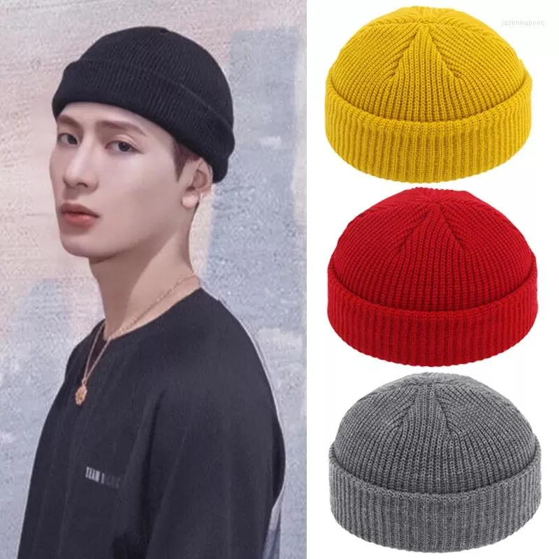 Berets Hip Hop Beanie вязаная шляпа мужская женская тюрьма зимняя теплая мешковая мешкова