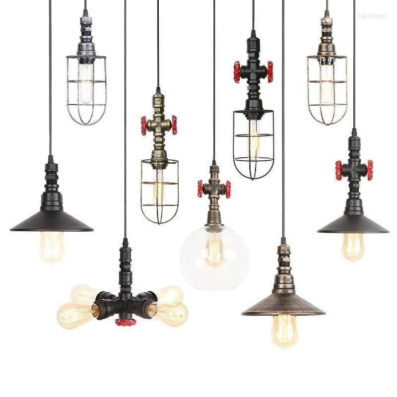 Lampes suspendues Conduit Droplight Personnalité Sous contrat Salon Magasin de vêtements Allée Bar Art industriel Nostalgique Rétro