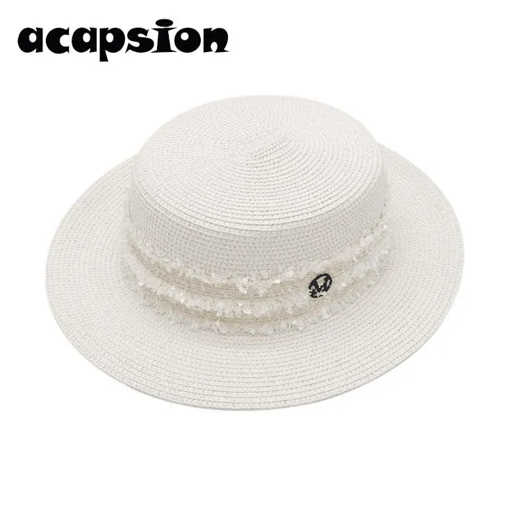 Brede rand hoeden vrouwen stroming zomer strand hoed vrouwelijk formeel panama opvouwbare pet flat girls zon sombrero verano a116