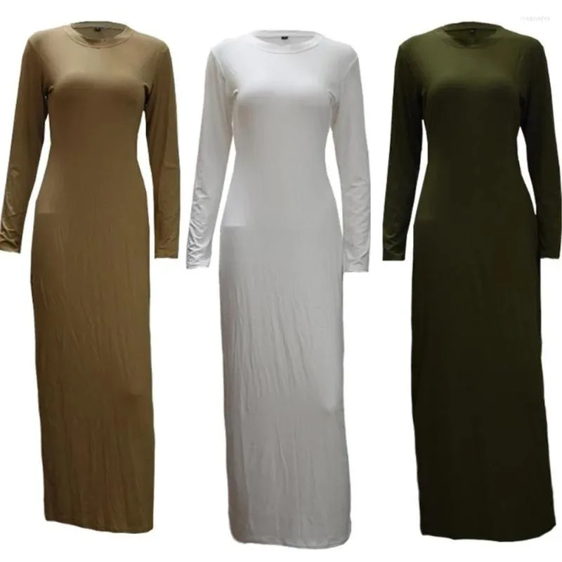 Ethnische Kleidung Abayas für Frauen, Kaftan, Unterwäsche, Baumwolle, lang, Islam, muslimische Mode, Innenkleid, Abaya, Dubai, Jilbab, Elbise, Türkisch