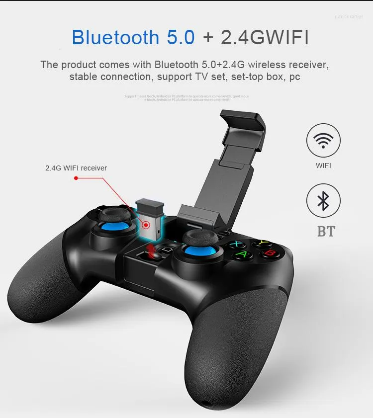  Wireless Gaming Controller USB Bluetooth Gamepad Joystick Game  Controller with 2.4G Receiver Compatible for Phone/PC/Laptop Computer(Windows  XP/7/8/10)/Android Smart TV/TV Box : Videojuegos