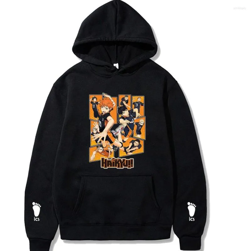 Heren hoodies anime haikyuu pullovers mannelijke tops sweatshirts mannen