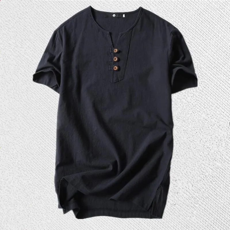 メンズTシャツ!!プラスサイズの衣服ファットガンシャツの男性6xl 7xl 8xl o-neckリネンショートスリーブTシャツ