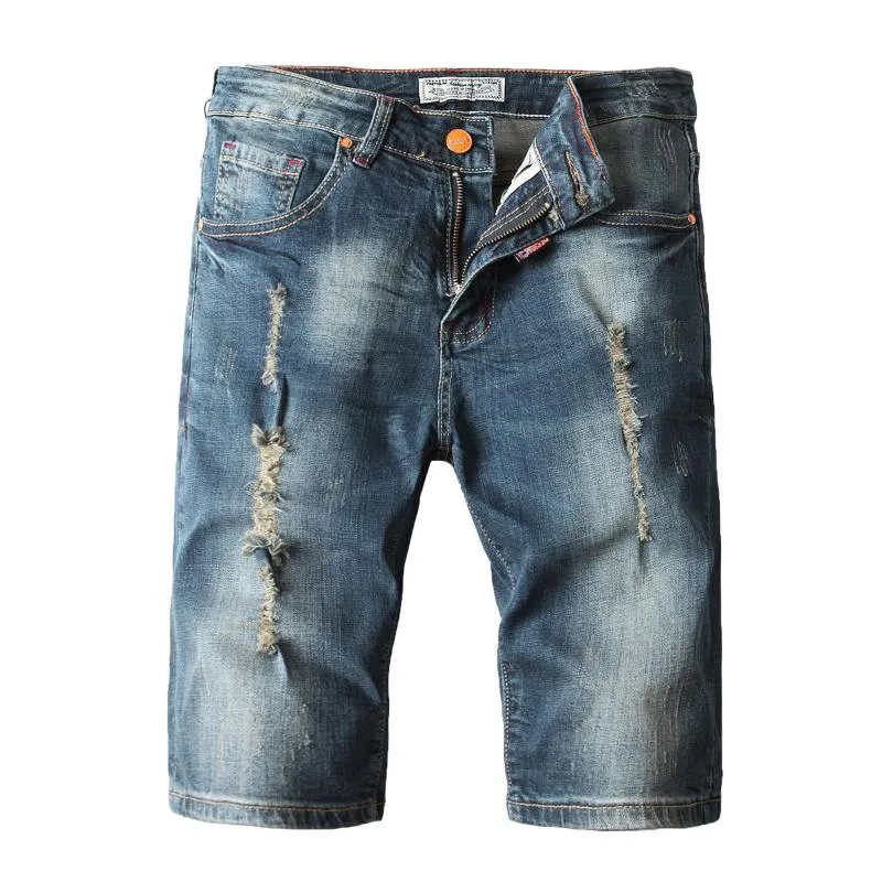Męskie dżinsy męskie moda mody mody swobodny prosty dziura bukel dżinsowe spodnie spodnie spodni spodni