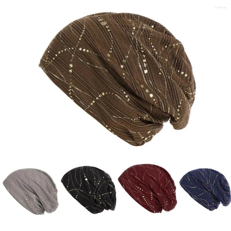 Abbigliamento etnico Donna Estate Pizzo Strass Protezione solare traspirante Cappello da sole Moda femminile Primavera Autunno Foulard nero caldo antivento