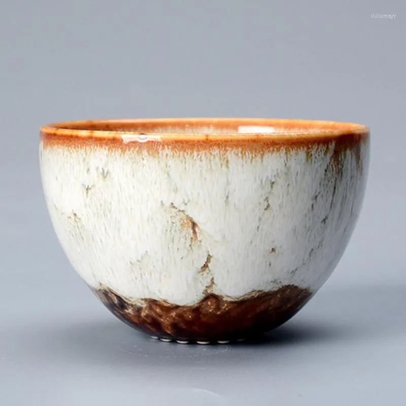 Cups Saucers Ceramic Kiln Tea Cup Change Porcelain Mug TeaCup Home Kungfu Bowl Single Tianmu Jianzhan Teaware Decor