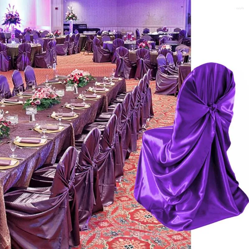 Stoel omvat hoogwaardige mode moderne satijnen universele cover voor bruiloft restaurant festival diy feestdecoratie benodigdheden