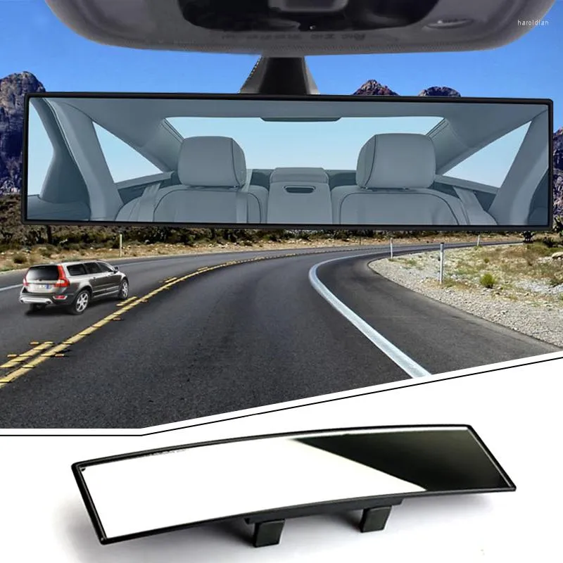 Accessoires intérieurs Universel HD Rétroviseur De Voiture Panoramique Anti-éblouissement Grand-angle Surface Bleu Auto Vue Arrière Bébé Miroirs