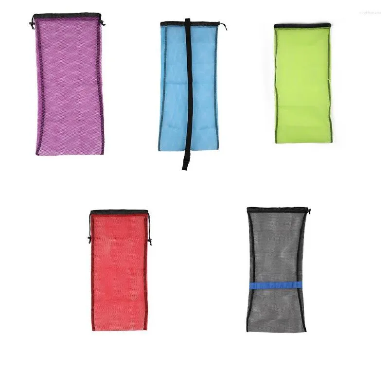 Storage Bags Swim Net Bag Outdoor Professional Pouch Drawstring Type Multi-functional Flippers Container Beach Supplies Black