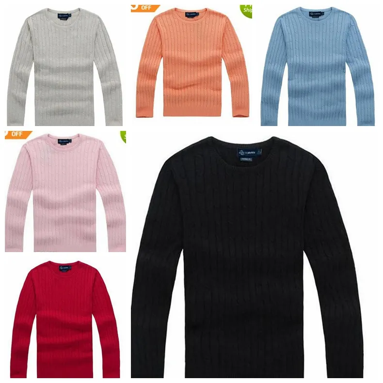 Camisinho de pescoço de capuz New Mile Wile Polo Brand Men Sweater Twist Sweater Sweater Sweater Sweater Sweater Small Horse Game Tamanho S-2xl