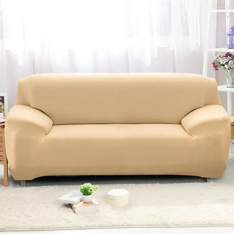 Chaves de cadeira Urijk elástico capa de capa de capa de algodão sólido para o sofá da sala de estar 1/2/3/4 do lugar