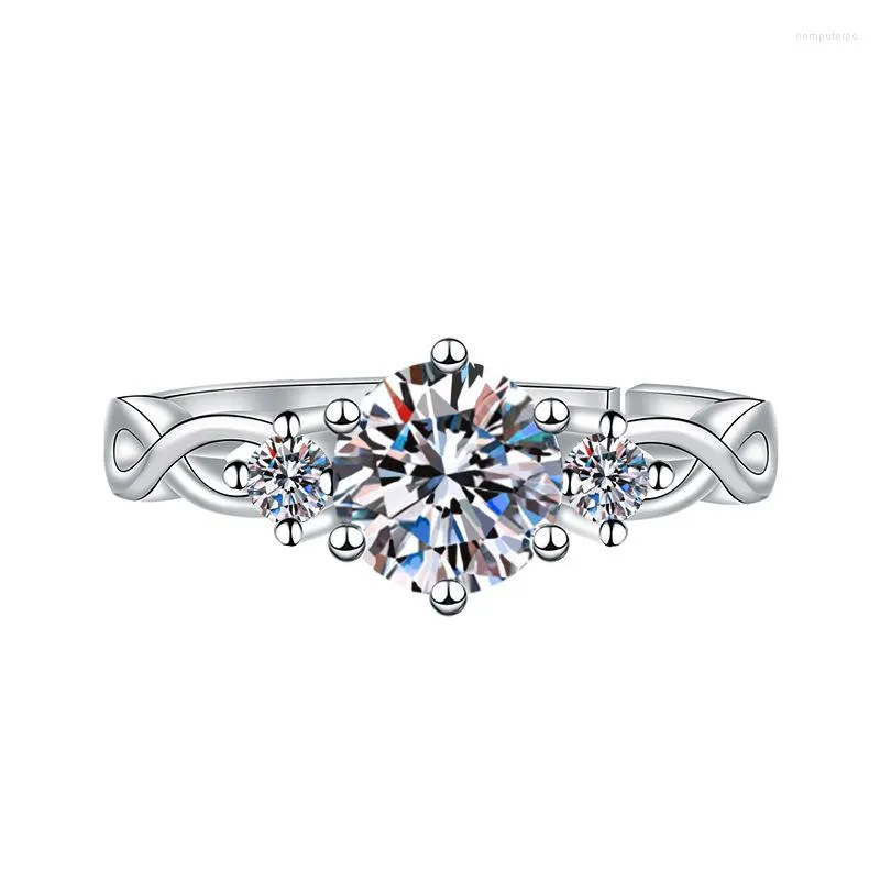 Trouwringen Luxe zirkoon voor vrouwen Charms Sparkling Accessories Designer Bruidsjuwelen Verstelbare huwelijksaanvraag Ring