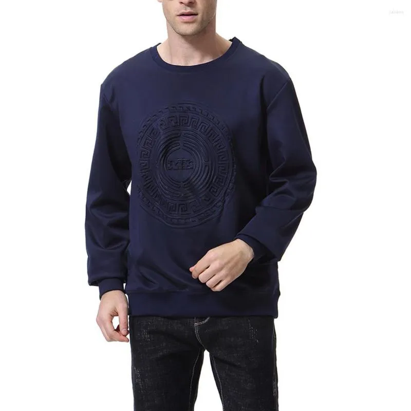 Hommes t-shirts automne 2023 en relief mince pull col rond pull à manches longues taille européenne manteau Y968