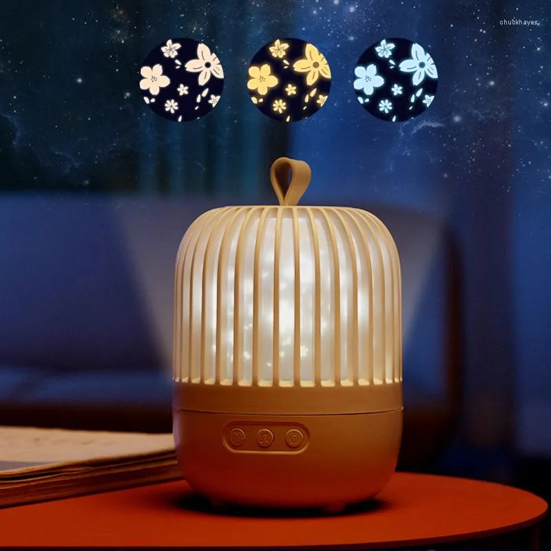 Bordslampor Creative Starry Sky Lamp LED Light-Rhyme Projection Light USB Laddar barns present sovrum Desktop Decor Ambient Night