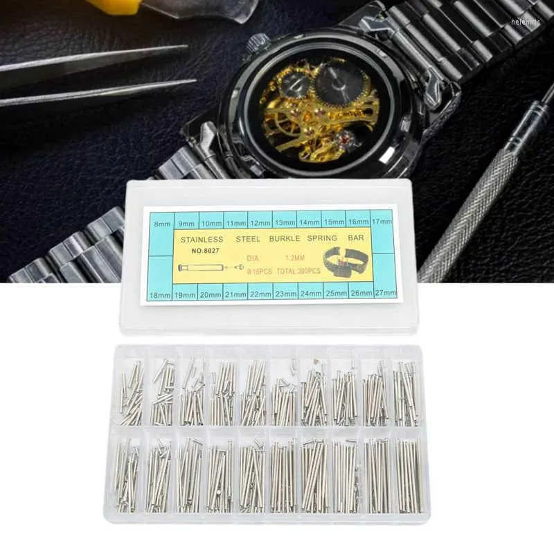 Kits de réparation de montre 300 pièces barre de ressort de bande accessoire de broche de lien de bracelet en acier inoxydable professionnel pour outil d'horloger