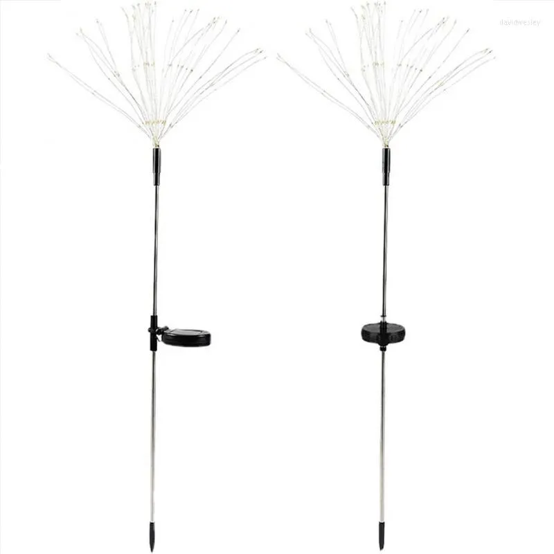 Solar Fireworks Lamp Outdoor Grass Globe Dandelion Flash String Fairy Lights 90 /120/150 LED For Garden Lawn Holiday Light