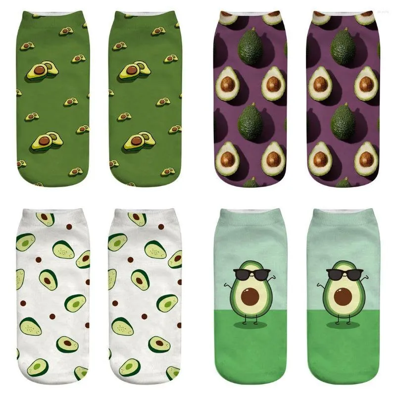 Chaussettes de femmes 3D imprimées unisexes mignonnes mignonnes à faible coupe à coupe multiples couleurs chaussettes de femme dénocadoe