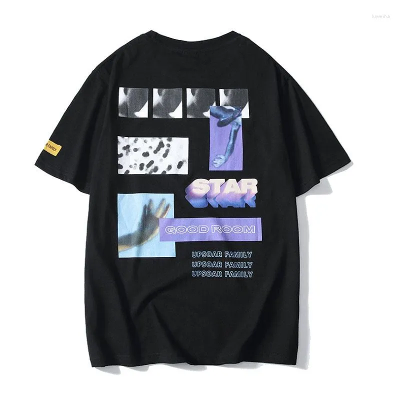 Men's T Shirts Hip-hop Street Fashion Summer Round Neck T-shirt Male Loose Oversize Short Sleeve Tee