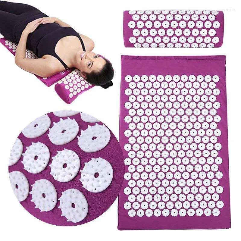 Подушка акупрессора для задней ноги иглоукалывательна набор йоги массаж йога кузняцевой аппликатор массажер Spike Massager