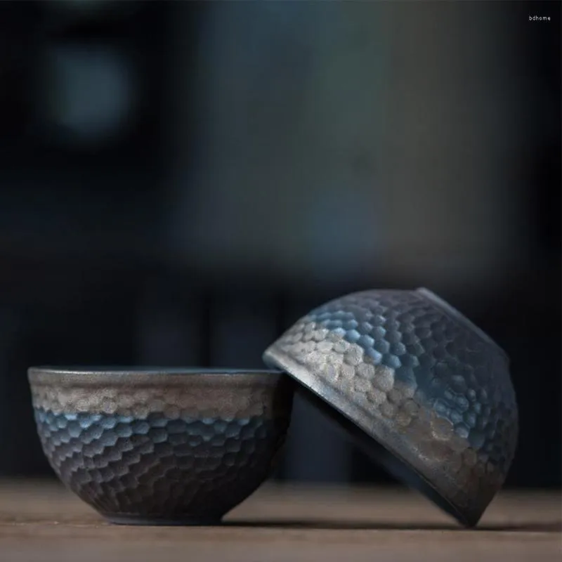 Ciotole 2023 Tazza da tè portatile Tazza in stile antico fatto a mano in ceramica retrò ecologica per la casa Bicchieri da tè Regalo