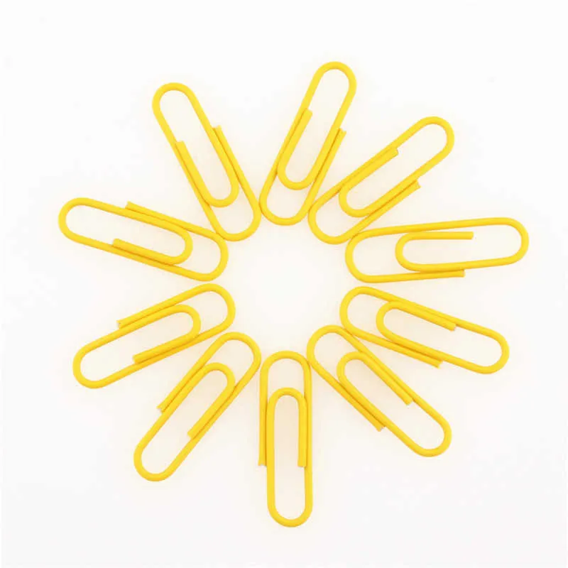 Yellow Colors 28/33/50mm Size Accessories Paper Clips Notebook Memo Pad Paperclips Student Office Supplies Stationary
