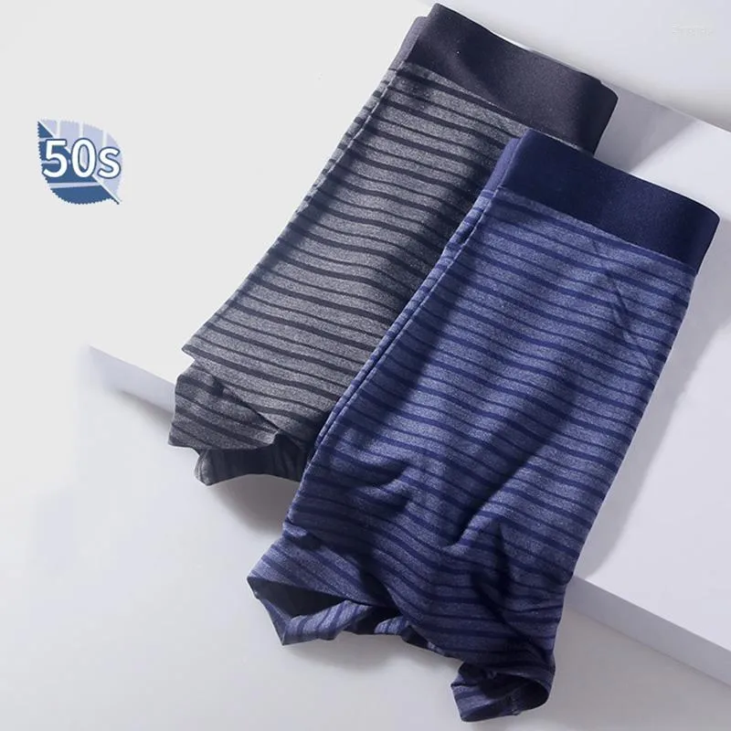 MUITAS MENINAS DE HAVIO DE ALTA QUALIDADE Boxer listrado boxershorts respiráveis ​​Cuecas Masculina Calzoncillos