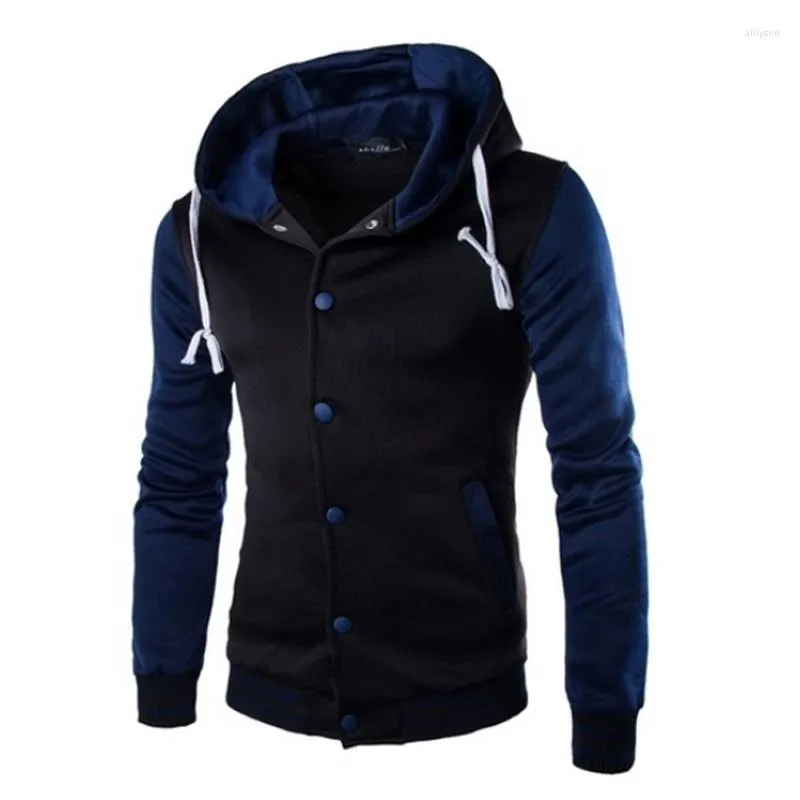 Men's Hoodies ZOGAA Men Sweatshirt Hooded Jackets Fashion Stitching Baseball XS-4XL Casual Patchwork Fleece Sport Hoodie Coat