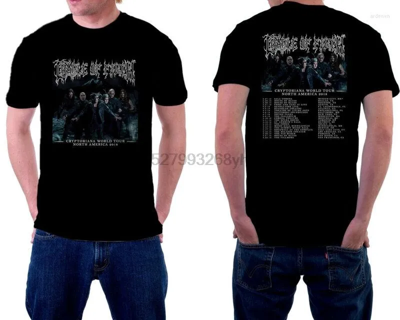 Men's Thirts Cradle of Filth Tour 2023 Tshirt Black Color Short Sleeve Top Edition Size S-3XL