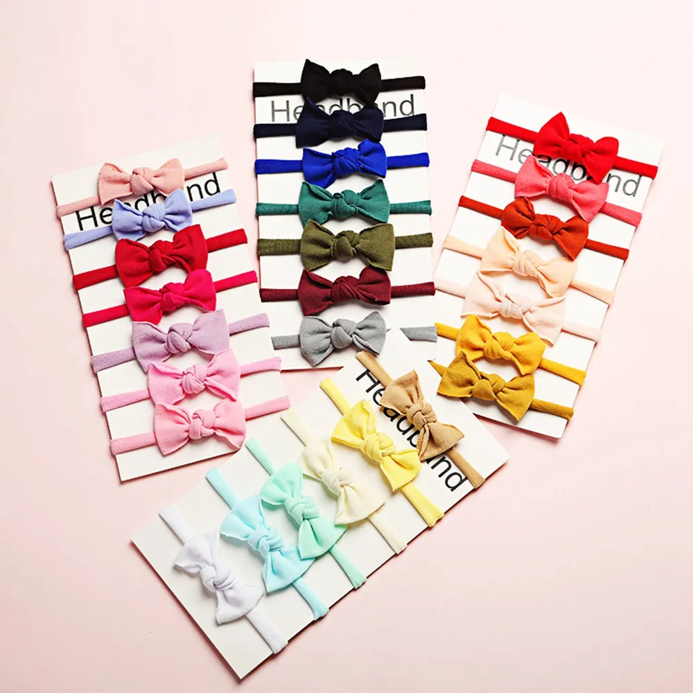 Felt Bow Lotus Flower Ribbon Elastic Headbands Kids Photography Props Baby Girls Cute Headwear Christmas Gift 1432