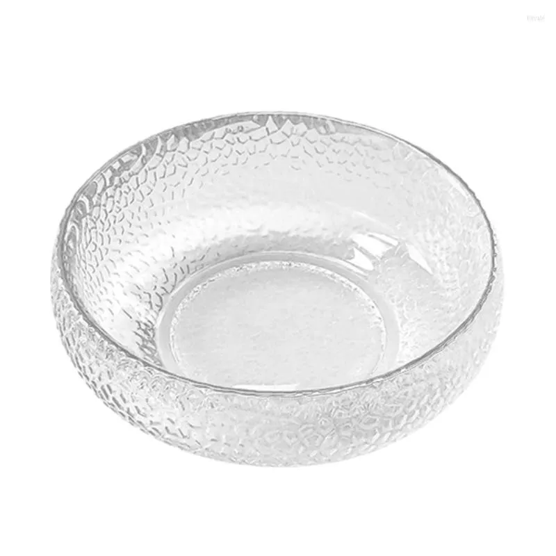 Bowls 1pc Household Glass Bowl Dessert Salad Kitchen Tableware (Transparent)