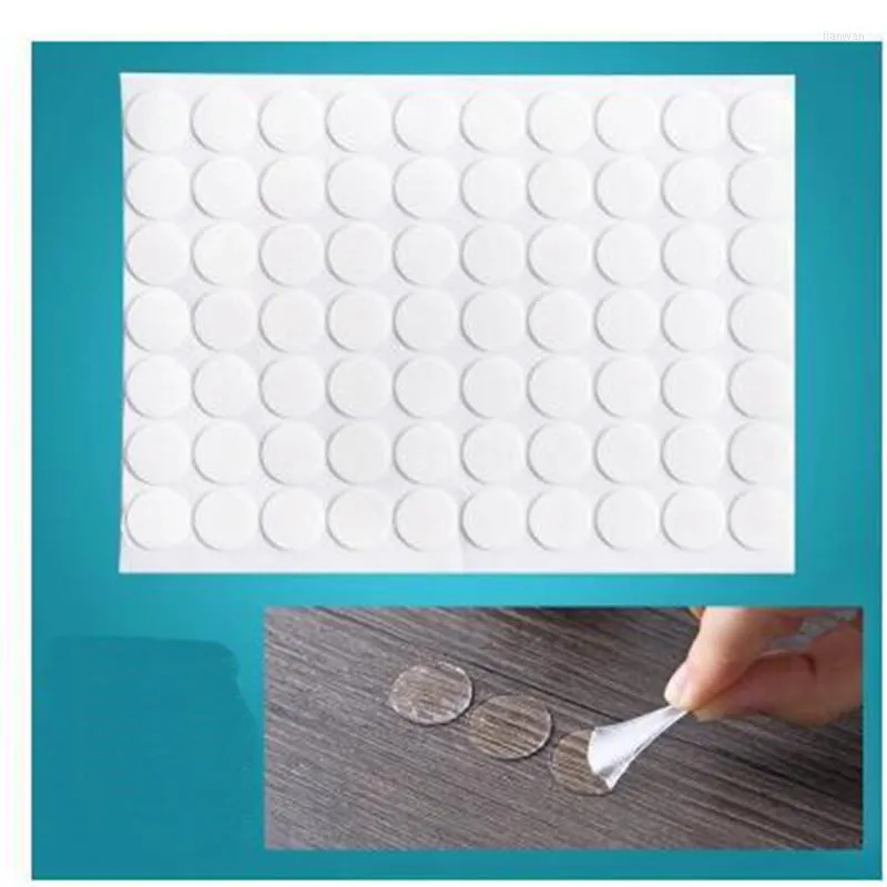 창 스티커 70pcs/set 실리콘 양면 Fex 스티커 테이프 접착제 라운드 접착제 매끄러운 트레이스 방수 이중 얼굴 adhesif