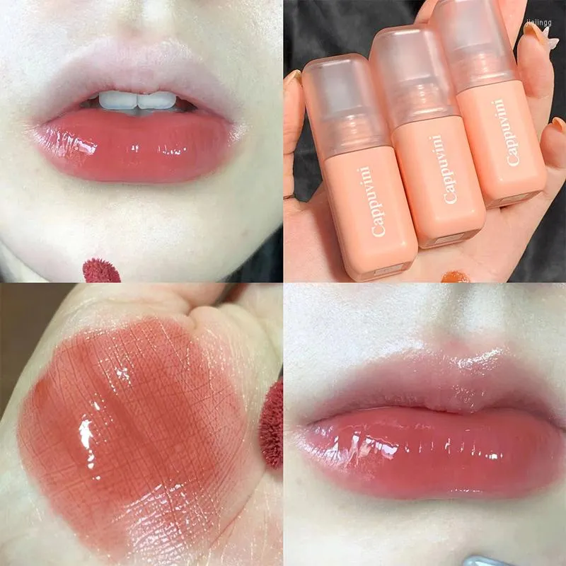 Lucidalabbra Cappuvini Bubble Mirror Water Liquid Lipstick Idratante Cute Long Lasting Sexy Tint Makeup Cosmetici coreani