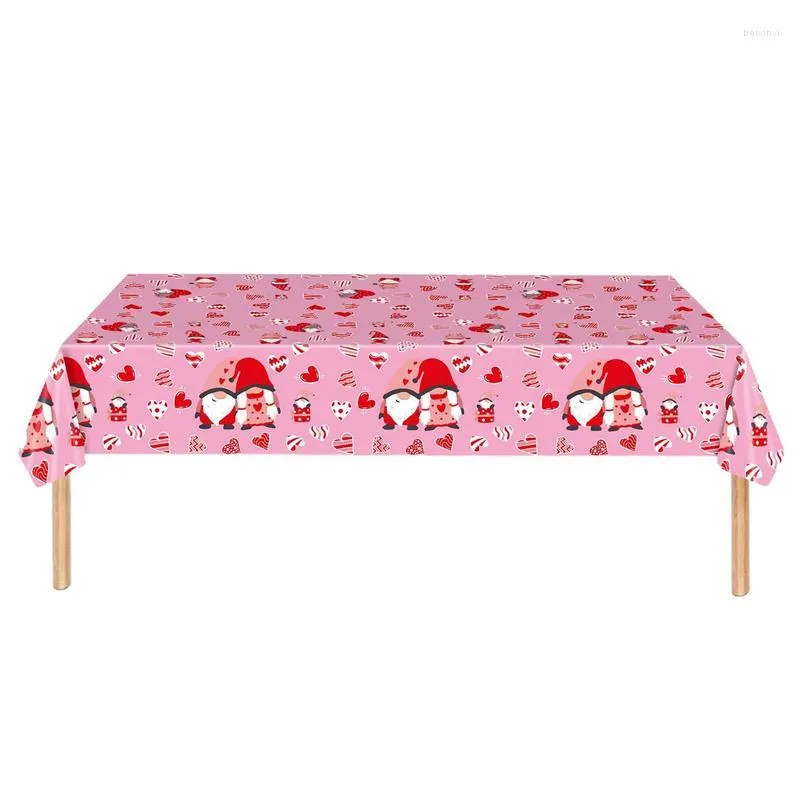 Tafelkast Valentijnsdag Waterdichte PE Tafelkleed Decoraties 54 x 108 inch Dinner Party