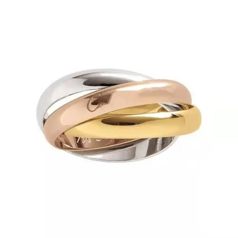 Fashion 3 in 1 Designer Ring 316L Stainless Steel Love Ring Jewelry للرجال والنساء خواتم الزفاف