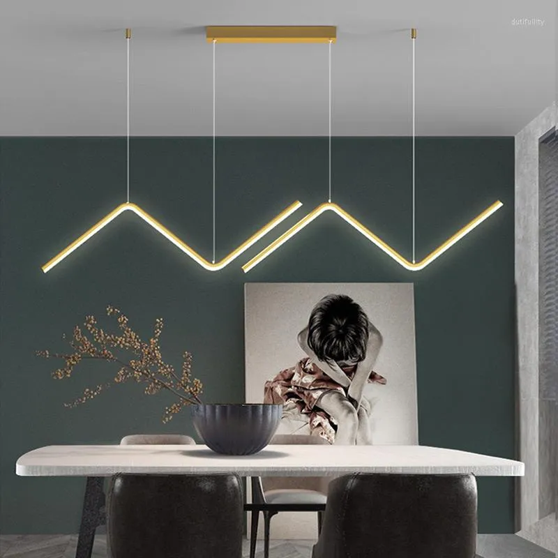 Lâmpadas pendentes Lâmpada de lustre led nórdico para sala de estar para jantar cozinha de cozinha leve decoração de casa minimalista Suspensão