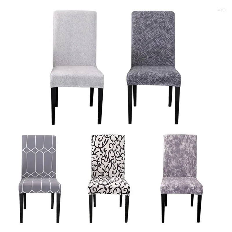 Chair Covers Printing Wedding Banquet Cover Party Decor Seat Stretch Spandex Dining Room Decoration ChairCover