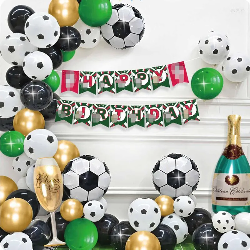 Décoration de fête ballons de football décorations d'anniversaire feuille Globos enfants garçon tasse numéro ballon ballon football fournitures de sport pour lui