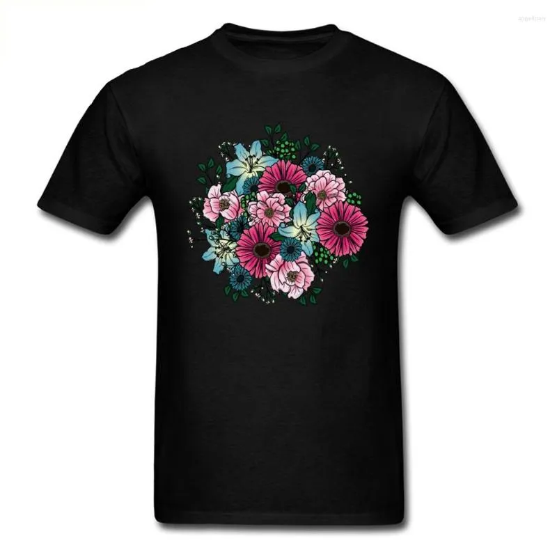 Herrar t shirts bukett tshirts valentines dag t-shirt män skjorta kvinna kläder blommor blommor topps älskare gåva tees anpassade par match