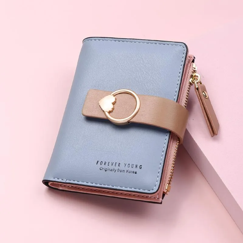 Wallets 2023 Women Wallet Folding Girl Brand Designed PU Leather Small Coin Purse Female Card Holder