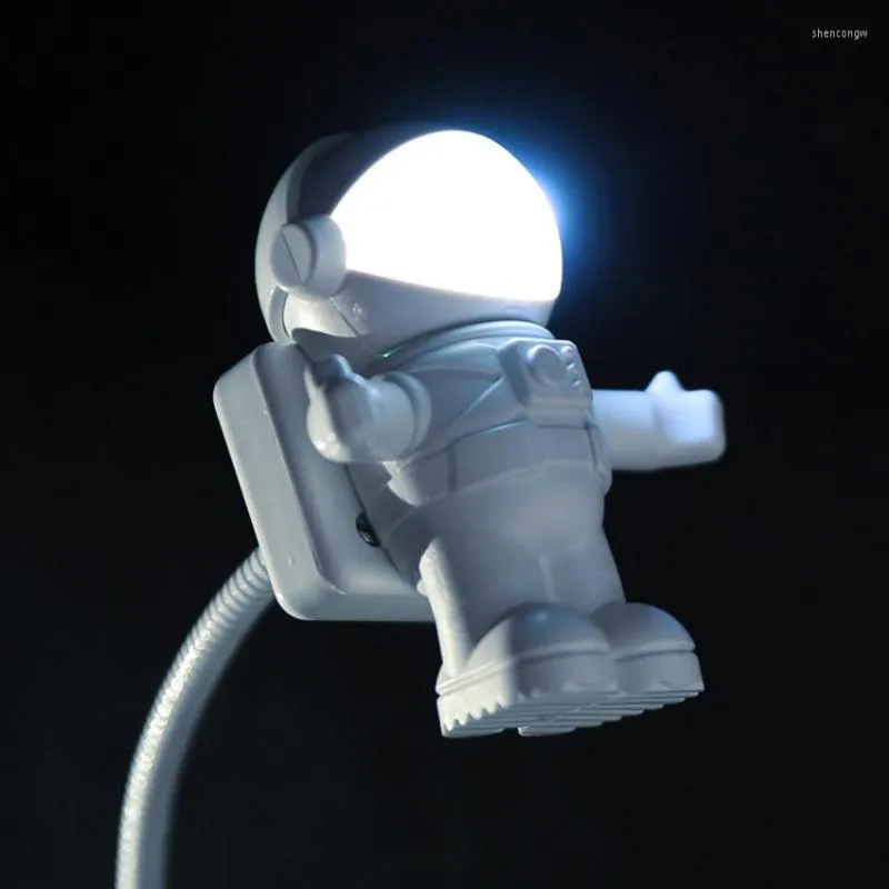 Nachtlichter Mini Astronaut LED-Licht DC 5V Flexible USB-Lampe für Laptop Power Bank Lesen Energiesparend und praktisch