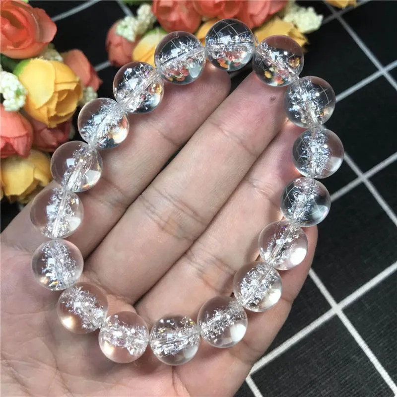 Bracelets à maillons chaîne 12mm naturel Himalaya Rock Bracelet bijoux pour femmes hommes chance cadeau cristal perles rondes beauté pierre précieuse rare AAAAALink