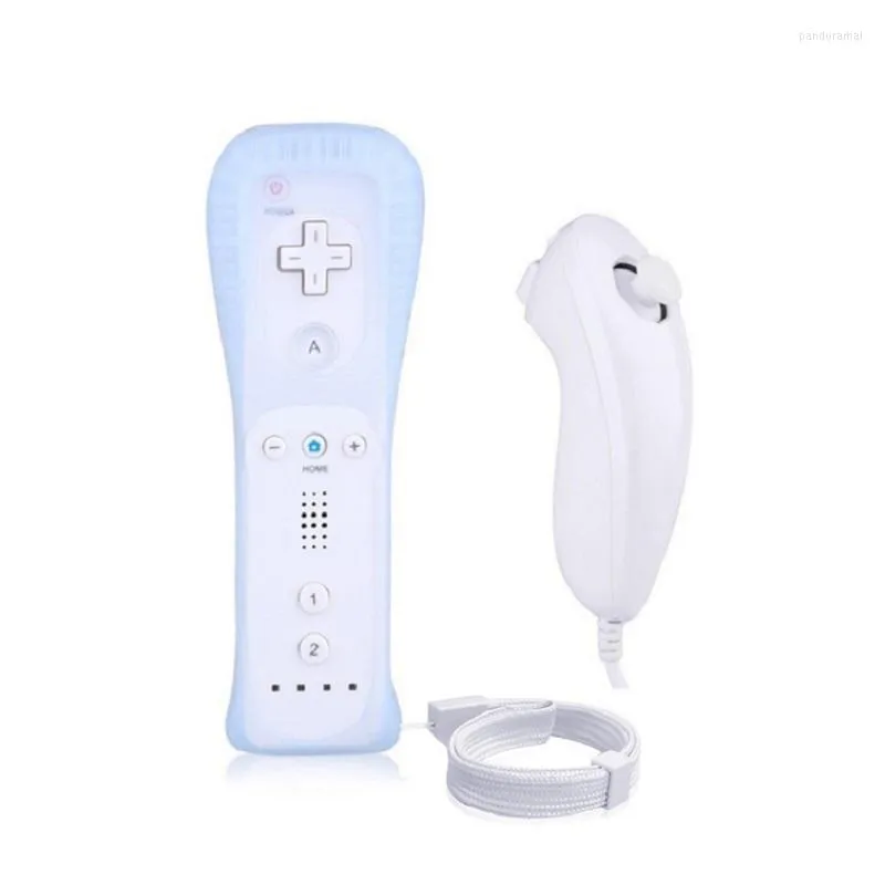 Spelkontroller för Wii 2 i 1 Set Wireless Bluetooth Joystick Remote Controller Sync Gamepad Left Hand / Nunchuck Valfri rörelse