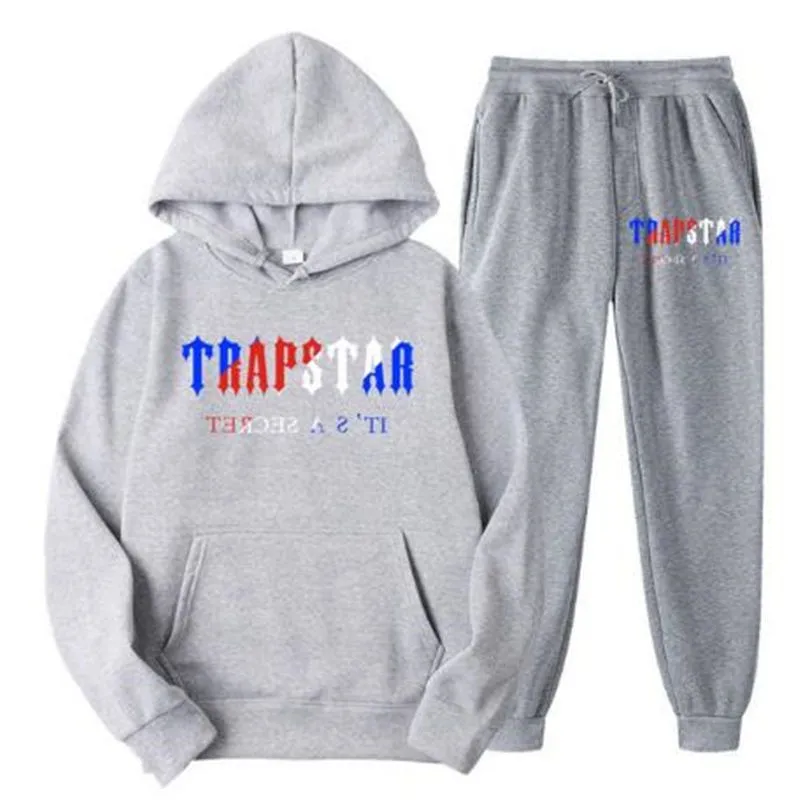 Trapstar Sportswear Hoodie Herren-Trainingsanzüge Basic Herren-Sportbekleidung mit Kapuze Vollsportbekleidung Regenbogen bestickte Kapuzen-Sportbekleidung Größe Komfort 66