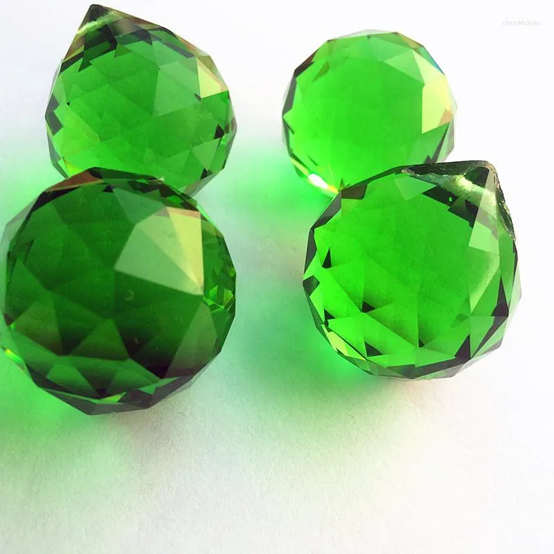 Ljuskrona kristall 47 st/parti 30mm mörkgröna fasetterade bollar för delar feng shui belysning hänger prismor solfångare dekoration