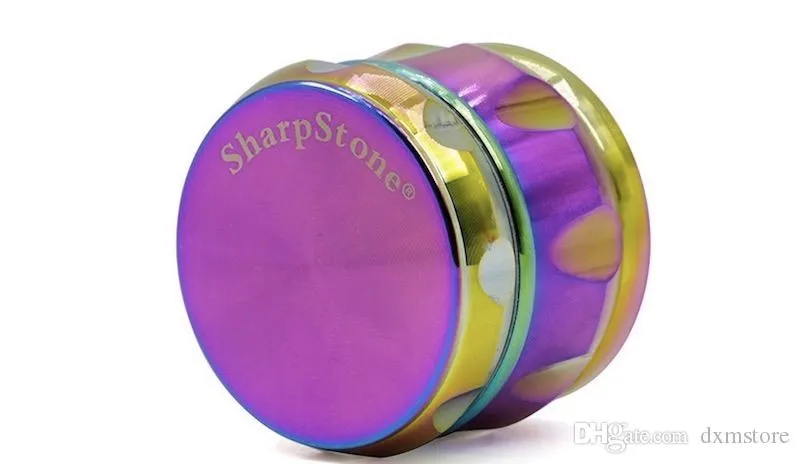 40mm 4 parti Rainbow Drum smerigliatrice per erbe tamburo in lega di zicn Forma metallo smerigliatrice per fumatori di tabacco pietra affilata