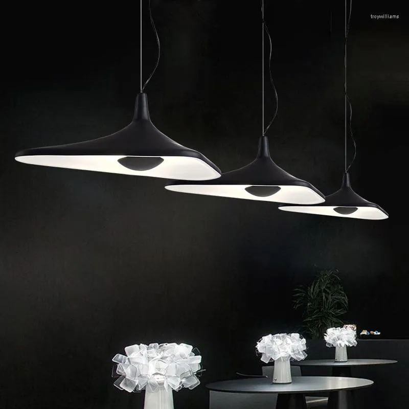 Pendelleuchten Postmoderne unregelmäßige LED-Kronleuchter Wohnzimmer Schlafzimmerlampe Nordic Dining Exhibition Hängende schwarze dekorative Lichter