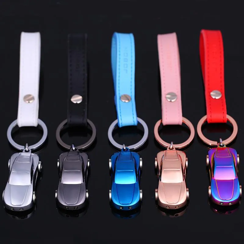 Porte-clés voiture de sport porte-clés mignon porte-clés pour femmes lumière LED porte-chaîne haute qualité Sleutelcintre Chaveiro Llaveros Hombre