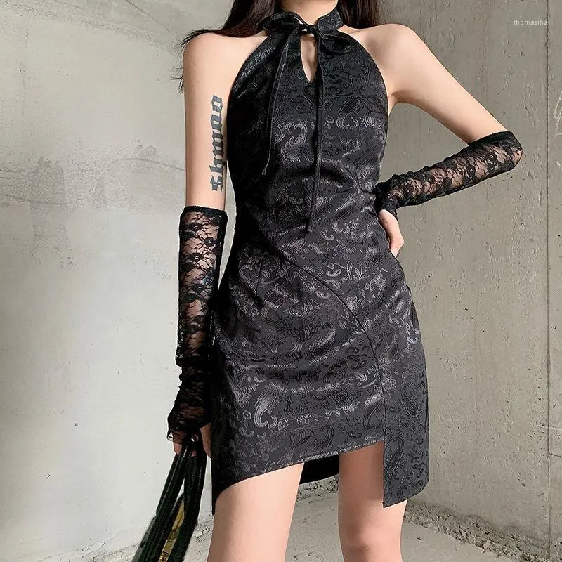 Ethnic Clothing 2023 Chinese Fashion Sleeveless Qipao Elegant Women Cheongsam Mandarin Collar Sexy Dress Vestidos A147