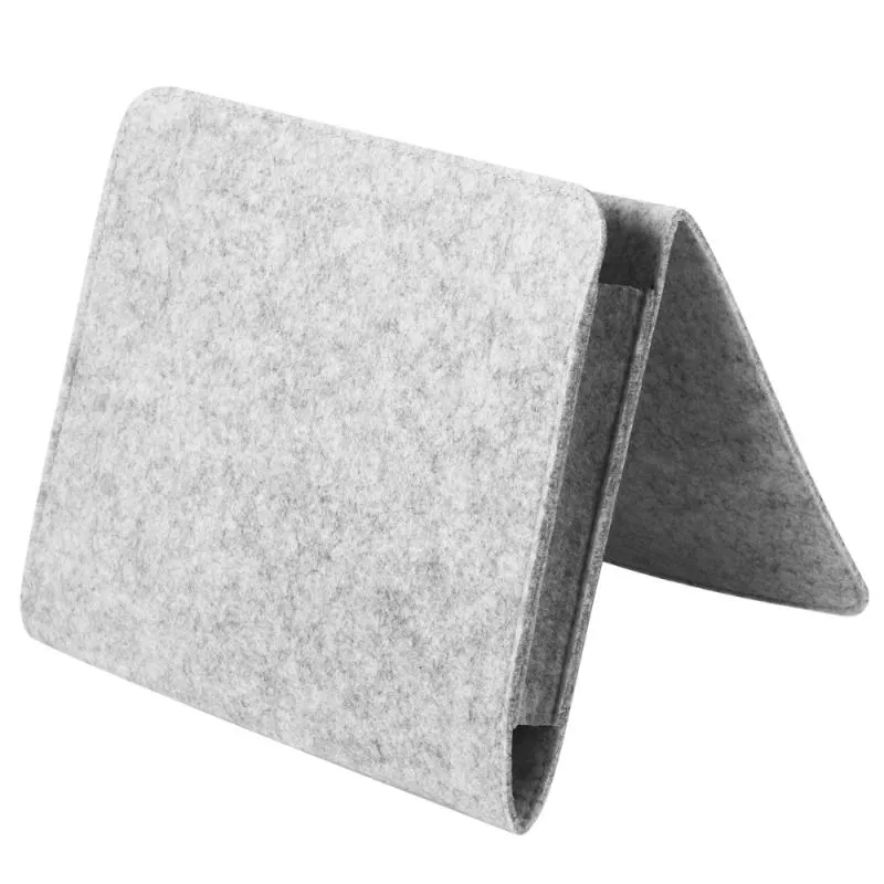 Storage Bags OUNONA Sofa Armrest Organizer Couch Multifunctional Bedside Bag Book Holder (Grey)