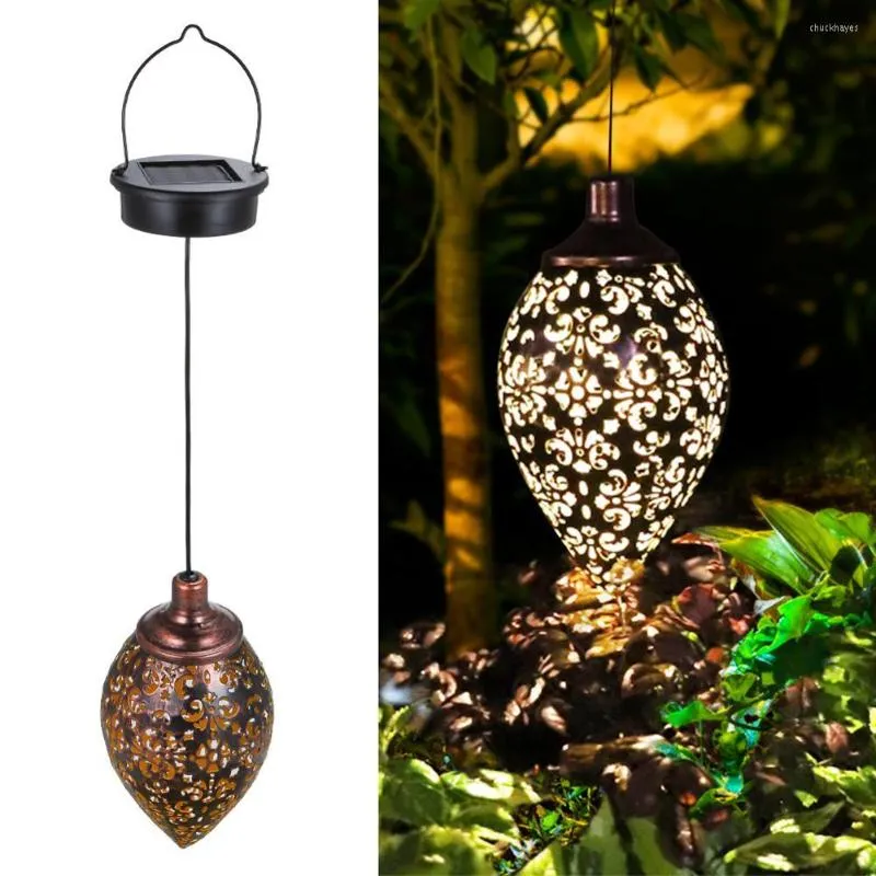 Waterproof Solar Garden Light Powered Lamp Hanging LED Ceiling Decorative Lighting Lantern Yard Pathway